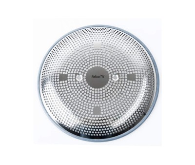 Embellecedor rejilla  Ø350 mm. en inox. (para DN65)