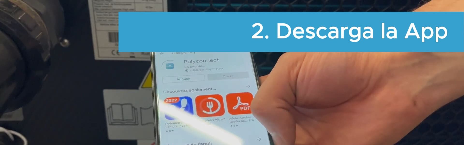 Descarga la app PolyConnect en App Store o Google Play