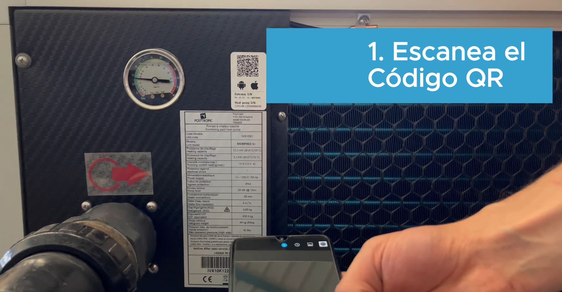 Escanea el código QR de la bomba de calor Polytropic para descargar PolyConnect