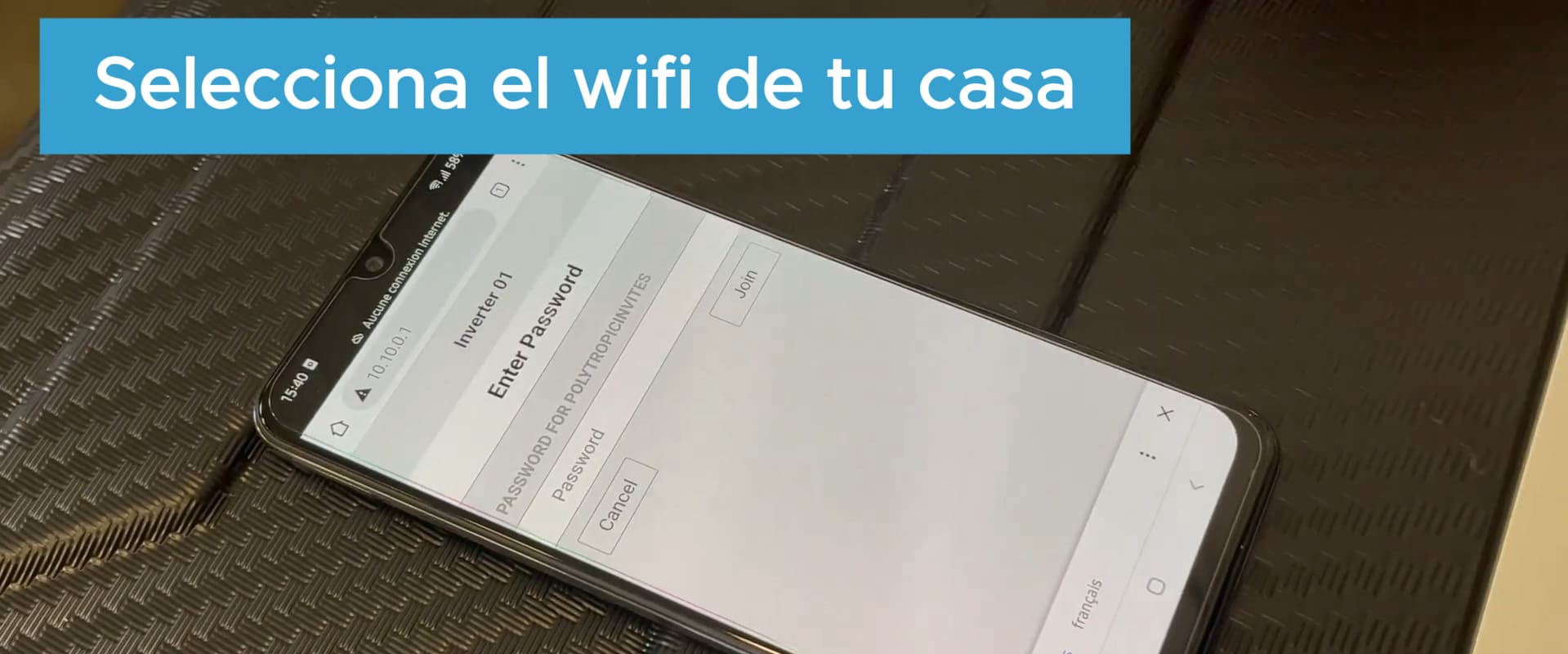 Selecciona el WiFi de tu casa para completar la conexión de la bomba de calor con PolyConnect