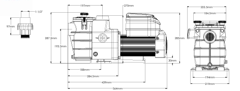 Bomba de velocidad variable MAXFLO® VS de HAYWARD datos tecnicos