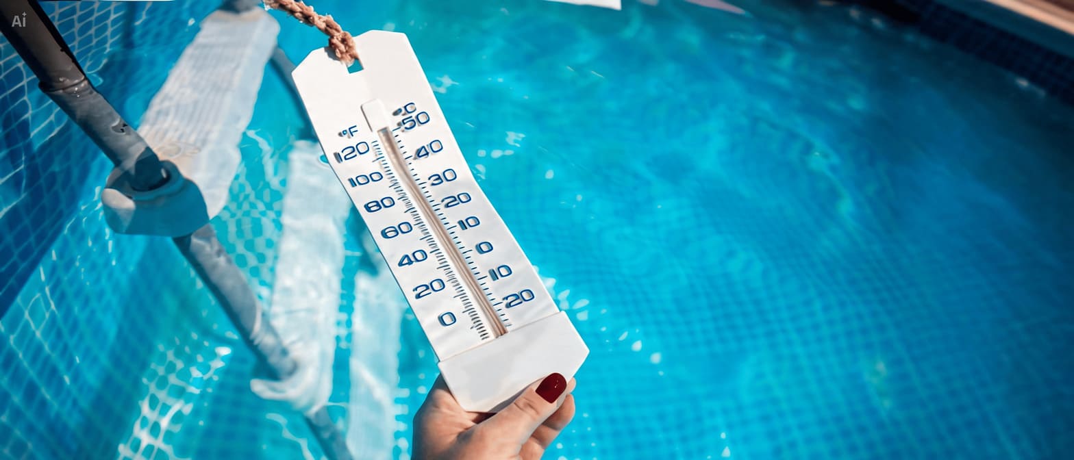 Piscina climatizada con cubierta automática manteniendo la temperatura ideal del agua